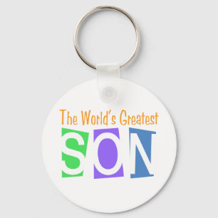 Retro World's Greatest Son Key Ring
