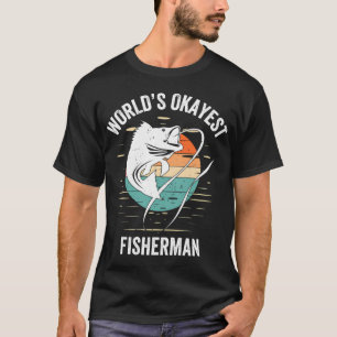 Retro Worlds Okayest Fisherman T-Shirt