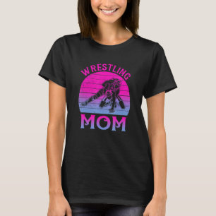 Retro Wrestling Mum Sports Mama Wrestler Mother's T-Shirt