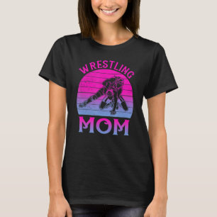 Retro Wrestling Mum Sports Mama Wrestler Mother's T-Shirt