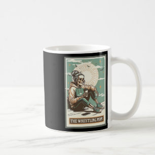 Retro Wrestling Mum Tarot Card Skeleton Mama Mothe Coffee Mug
