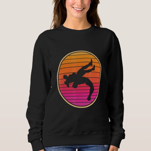 Retro Wrestling Wrestler Sweatshirt (Front)