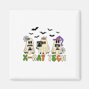Retro X-ray Tech Halloween Ghost Radiology Ghost R Magnet