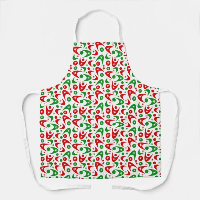Retro Xmas Boomerangs Apron (Front)