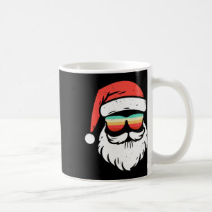 Retro Xmas In July Sungles Santa Summer Christmas Coffee Mug