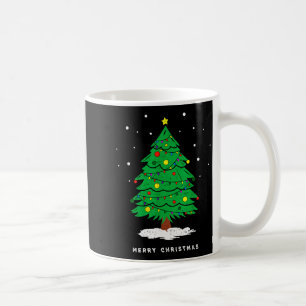 Retro Xmas Merry Christmas Tree Lights  Coffee Mug