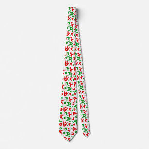 Retro Xmas Starbursts & Boomerangs Tie