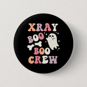 Retro Xray Boo Boo Crew Ghost X-ray Technician Hal 6 Cm Round Badge