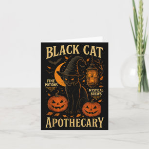 Retro Y Halloween Costume Black Cat M Apothecary Card