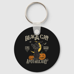 Retro Y Halloween Costume Black Cat M Athecary Key Ring