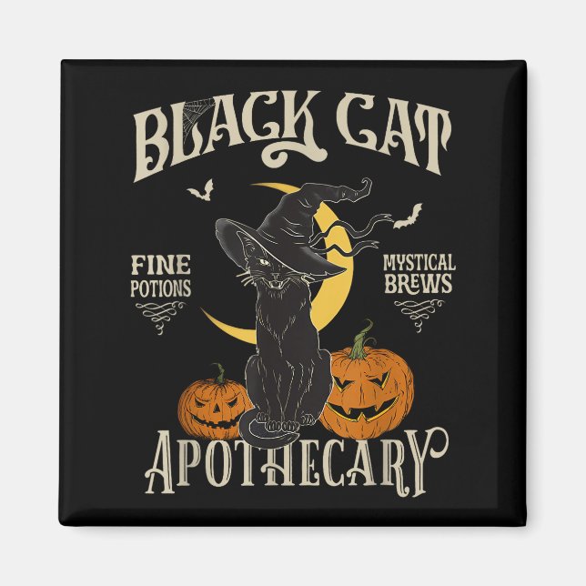 Retro Y Halloween Costume Black Cat M Athecary  Magnet (Front)