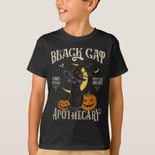 Retro Y Halloween Costume Black Cat M Athecary  T-Shirt