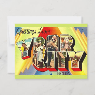 Retro Ybor City Postcard