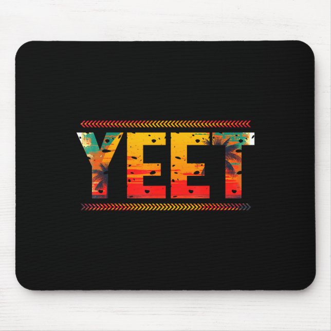 Retro Yeet Funny Saying Quote Slang Men Women Suit Mouse Pad (Front)