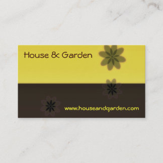 Retro Yellow and Brown Business Cards
