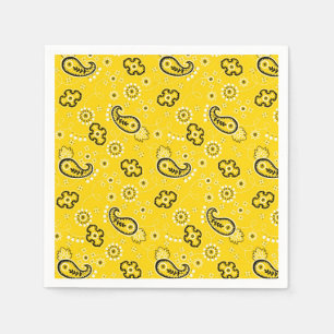 Retro Yellow Bandanna/Bandanna Napkin