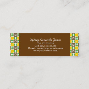 Retro Yellow & Brown Profile Card