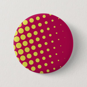 Retro yellow dots 6 cm round badge