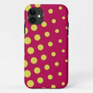 Retro yellow dots iPhone 11 case