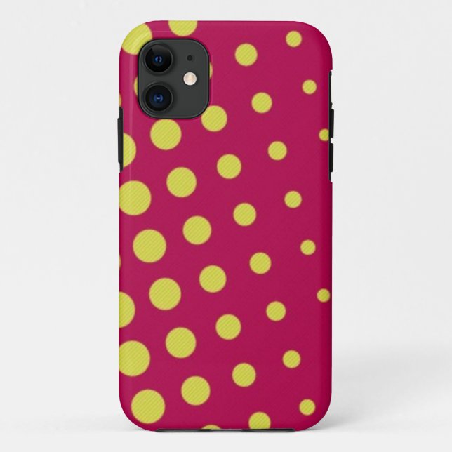 Retro yellow dots Case-Mate iPhone case (Back)