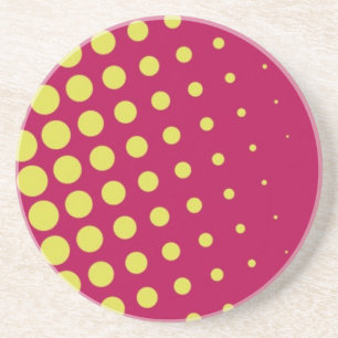 Retro yellow dots coaster