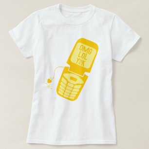 Retro Yellow Flip Phone T-Shirt