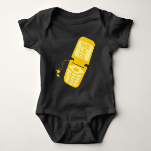 Retro Yellow Flip Phone T-Shirt Baby Bodysuit