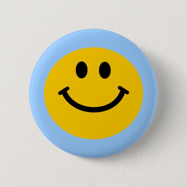 Retro Yellow Happy Face 6 Cm Round Badge (Front)