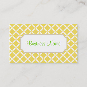 Retro Yellow Pattern  Business Card