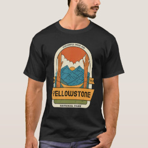 Retro Yellowstone National Park Colourful Wild Air T-Shirt