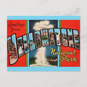 Retro Yellowstone National Park Postcard