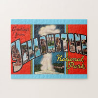 Retro Yellowstone National Park Postcard