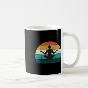 Retro Yoga Pose Vintage Mind Meditation Body Worko Coffee Mug