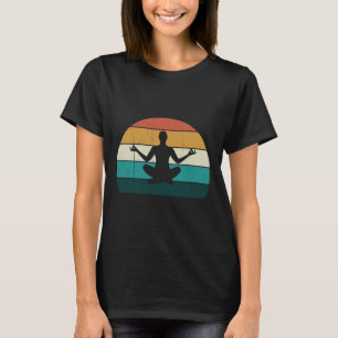 Retro Yoga Pose Vintage Mind Meditation Body Worko T-Shirt