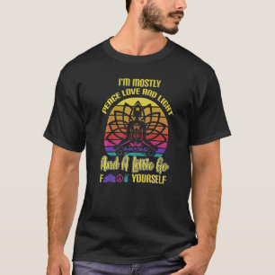 Retro Yoga Pose Zen Meditation Guru Lotus Peace Lo T-Shirt
