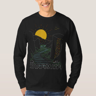 Retro Yosemite Firefalls National Park California T-Shirt