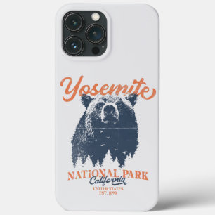 Retro Yosemite National Park California Black Bear iPhone 13 Pro Max Case