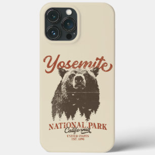 Retro Yosemite National Park California Black Bear iPhone 13 Pro Max Case