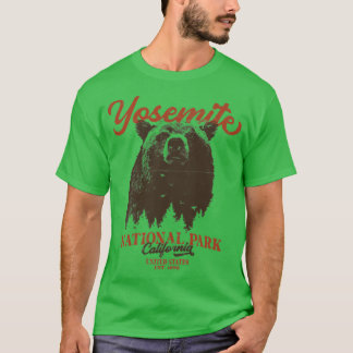 Retro Yosemite National Park California Black Bear T-Shirt