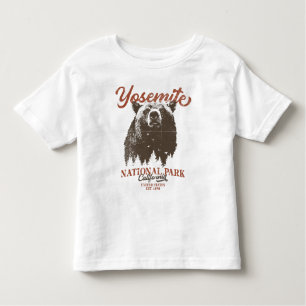 Retro Yosemite National Park California Black Bear Toddler T-Shirt