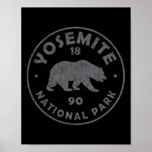 Retro Yosemite Us National Park Vintage Souvenir H Poster