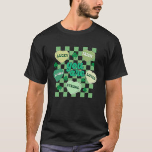 Retro You Are Lucky Candy Heart Teacher St Patrick T-Shirt