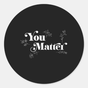Retro You Depression Mental Health Awareness Gift Classic Round Sticker
