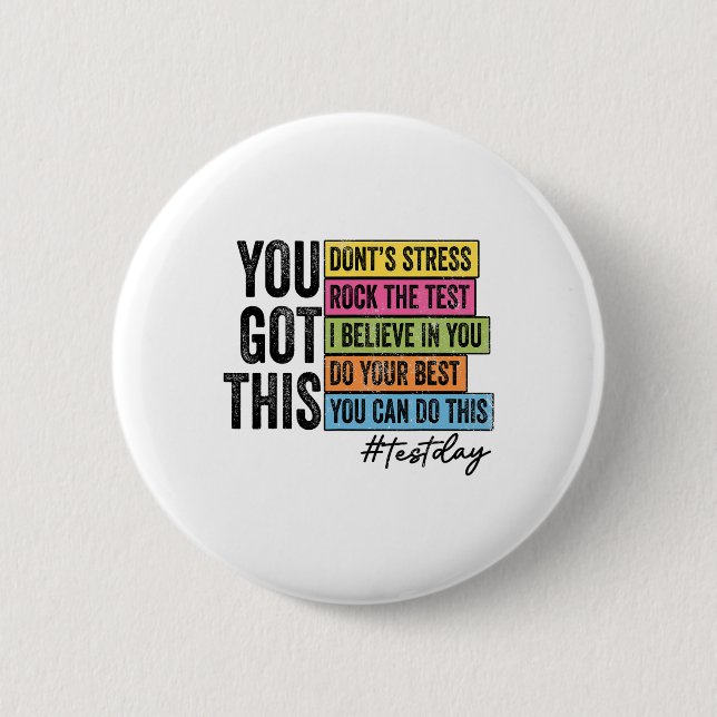 Retro You Got This  6 Cm Round Badge (Front)
