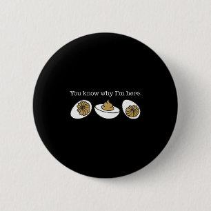 Retro You Know Why I'm Here Thanksgiving Dinner De 6 Cm Round Badge