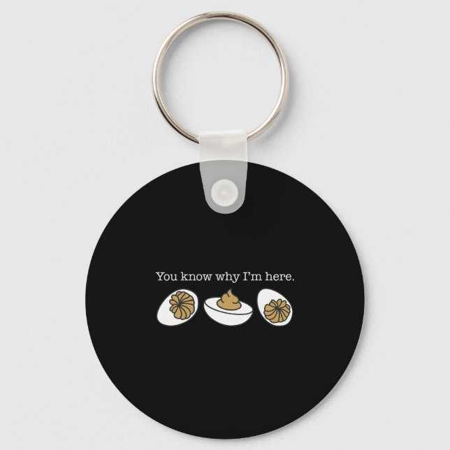 Retro You Know Why I'm Here Thanksgiving Dinner De Key Ring (Front)