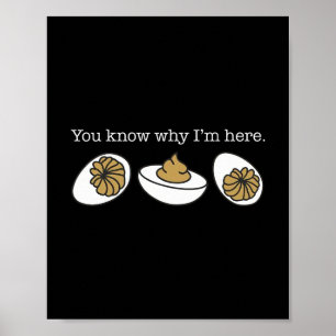 Retro You Know Why I'm Here Thanksgiving Dinner De Poster