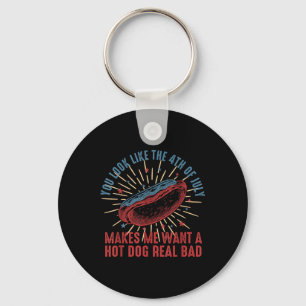 Retro You Look Like The 4th Of July Makes Me Want Key Ring