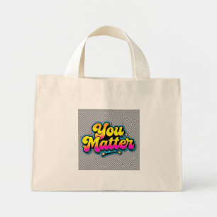 Retro You Matter Tote Bag Mental Health Gift