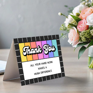 Retro Your HardWork Makes Huge Difference ThankYou Invitation